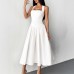 Hanging neck and swinging dress