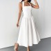 Hanging neck and swinging dress