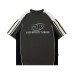 Color blocking deconstruction splicing loose men's and women's short sleeves