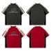 Color blocking deconstruction splicing loose men's and women's short sleeves