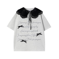Fun Butterfly Shoulder Loose Men's and Women's Short Sleeves