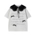 Fun Butterfly Shoulder Loose Men's and Women's Short Sleeves Fun Butterfly Shoulder Loose Men's and Women's Short Sleeves
