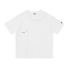 Round neck fake two loose men's and women's short sleeves