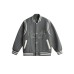 Retro studded embroidered contrasting woolen baseball jersey Retro studded embroidered contrasting woolen baseball jersey