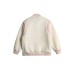 Retro studded embroidered contrasting woolen baseball jersey Retro studded embroidered contrasting woolen baseball jersey