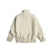 Retro trendy deconstruction double-layer collar PU leather jacket