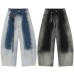 Street Style High-Street Unique Design Denim Long Pants