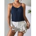 Elastic Waistband Strapless Top for Women Summer Wearable Inner and Outer Loose Casual Vacation Pleated Solid Color Top