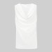 Draped Sleeveless Swing Collar Top Draped Sleeveless Swing Collar Top
