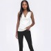 Draped Sleeveless Swing Collar Top Draped Sleeveless Swing Collar Top