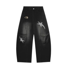 Retro curved knife denim Vibe loose wide leg pants Retro curved knife denim Vibe loose wide leg pants