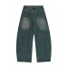 Retro curved knife denim Vibe loose wide leg pants