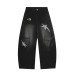 Retro curved knife denim Vibe loose wide leg pants
