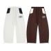 Retro curved knife sports street dance loose hanging feeling wide leg pants