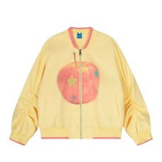 Retro rivet design Y2K printed jacket baseball jacket