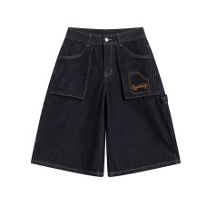 Hip hop street personality curved knife cowboy Vibe wide leg pants