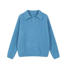 Street Style High-Street Simple Versatile Crew Neck Knitwear