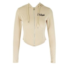 Slim Fit Hooded Zip-Up Women's top