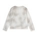 Dirty dye washed T-shirt with long sleeves for men