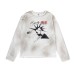 Dirty dye washed T-shirt with long sleeves for men