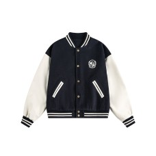Street Style High-Street Colorblock Spliced Jacket