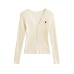 Embroidered single breasted Fried Dough Twists knit