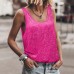 U-neck Sequin Design Backless Sleeveless Top for Women U-neck Sequin Design Backless Sleeveless Top for Women