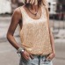 U-neck Sequin Design Backless Sleeveless Top for Women U-neck Sequin Design Backless Sleeveless Top for Women