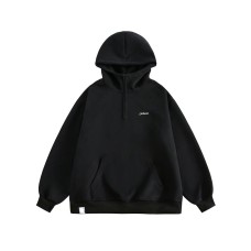 Retro High Street Simple Loose Hooded Sweatshirt