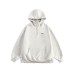 Retro High Street Simple Loose Hooded Sweatshirt