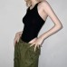 Sexy hot girl backless jumpsuit versatile base top