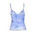 Printed Strapless Top with Lace Trim and Waist Shaping for Women