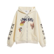Street Style High-Street Unique Pattern Hoodie Cardigan