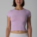 Cotton Tee Round Neck Cotton Short Sleeve T-Shirt Breathable Fitted Wooden