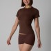 Short Sleeve Suit Breathable High Elasticity Casual Suit for Women