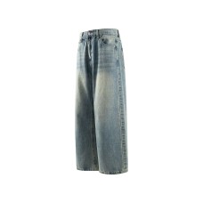 Retro Simple Loose Washed Design Jeans