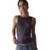 Digital Print Sleeveless Tank Fitted Design Outerwear