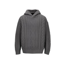 Retro Simple Design Hooded Knit Sweater