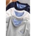 Spring New Versatile Retro Plaid Embroidered Short Sleeve Youthful College Style Crew Neck Casual Top for Women