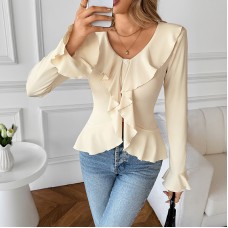 T-Shirt Pure Color Slimming Women's T-Shirt