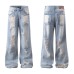 Retro Simple Loose Washed Denim Pants