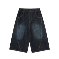 Street Style High-Street Personalized Denim Shorts