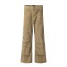 Multi pocket loose straight leg khaki work pants
