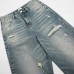 Broken hole for old cat washed loose jeans