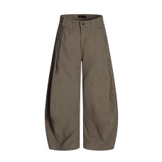 Khaki curved knife jeans for men