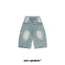 Street Style High-Street Personalized Denim Shorts