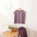 High-quality Hemp Solid Color Short Sleeve T-Shirt Literary Retro Loose Casual Versatile Top