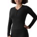 Cotton Jersey Button Long Sleeve Casual Top