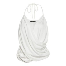 Hanging neck tie solid color lace sleeveless waist cinching versatile casual top Hanging neck tie solid color lace sleeveless waist cinching versatile casual top