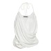 Hanging neck tie solid color lace sleeveless waist cinching versatile casual top Hanging neck tie solid color lace sleeveless waist cinching versatile casual top